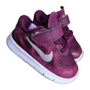 Nike Free RN 5C Toddler Shoes Purple Bordeaux Sneakers Baby Girl Lightweight